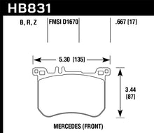 Load image into Gallery viewer, Hawk 13-17 Mercedes-Benz SL550 HPS 5.0 Front Brake Pads Brake Pads - Performance Hawk Performance   
