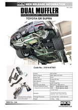 Load image into Gallery viewer, HKS 2019+ Toyota GR Supra w/o OPF Dual Hi-Power Titanium Tip Catback Exhaust Catback HKS   
