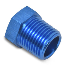 Load image into Gallery viewer, Russell Performance 1/2in Male to 1/8in Female Pipe Bushing Reducer (Blue)
