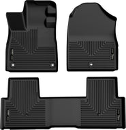 Husky Liners 2023 Honda Pilot Weatherbeater Black Front & 2nd Seat Floor Liners Floor Mats - Rubber Husky Liners