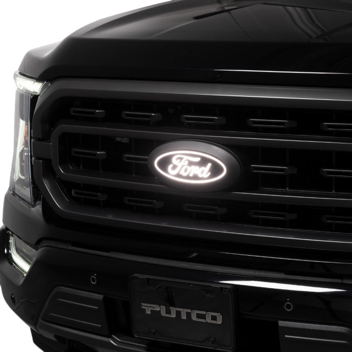 Putco 2023 Ford F-150 Front Luminix Ford LED Emblem - w/Camera CutOut w/o Spray Washer Light Bars & Cubes Putco