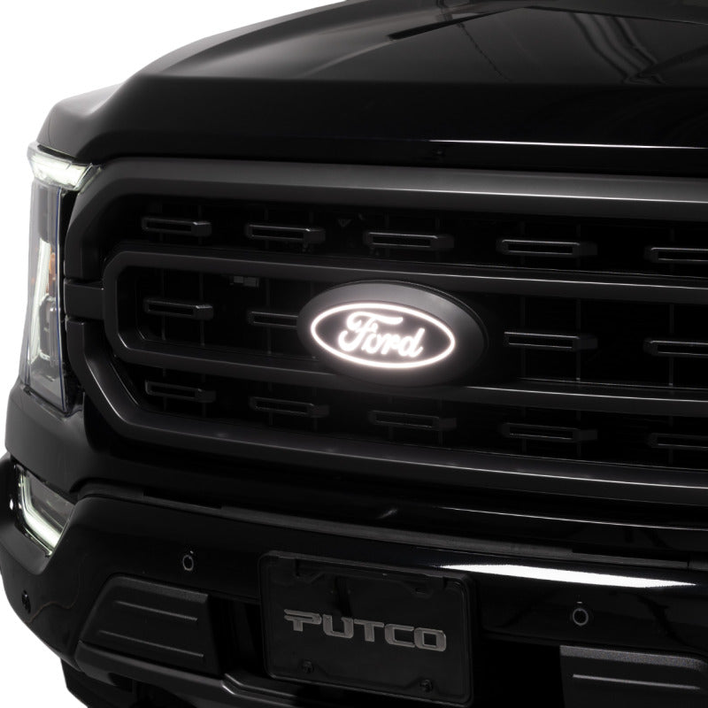 Putco 2023 Ford F-150 Front Luminix Ford LED Emblem - w/Camera CutOut w/o Spray Washer Light Bars & Cubes Putco