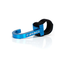 Load image into Gallery viewer, NRG Steering Wheel Hook CNC Aluminum w/ Laser Logo - Blue | STR-100BL

