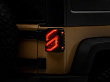 Load image into Gallery viewer, Raxiom 07-18 Jeep Wrangler JK Axial Series Trident LED Tail Lights- Blk Housing (Clear Lens) Tail Lights Raxiom
