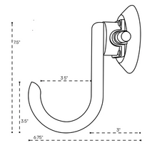 Load image into Gallery viewer, SeaSucker Utility Hook - Black Mounts - Hooks/Handles/Utility SeaSucker   
