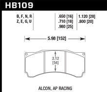 Load image into Gallery viewer, Hawk DTC-80 AP Racing/Alcon 29mm Race Brake Pads Brake Pads - Racing Hawk Performance   
