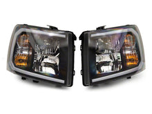 Load image into Gallery viewer, Raxiom 07-13 Chevrolet Silverado 1500 Axial Headlights w/ SEQL LED Bar- Blk Housing (Clear Lens) Headlights Raxiom
