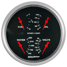 Load image into Gallery viewer, Autometer Sport-Comp Quad 5in. - 240 OhmE-33 OhmF | 3912
