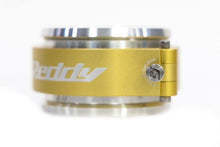 Load image into Gallery viewer, GReddy 3.5 Inch Gold Anodized Aluminum Boost Tube Clamp Set | 22420350
