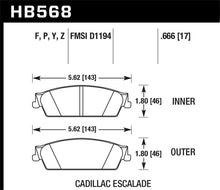 Load image into Gallery viewer, Hawk 07-08 Escalade 6.2 / 07-08 Avalanche Super Duty Rear Brake Pads Brake Pads - Performance Hawk Performance   
