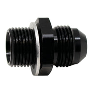 DeatschWerks 8AN Male Flare to M18 X 1.5 Male Metric Adapter (Incl Washer) - Anodized Matte Black | 6-02-0620-B
