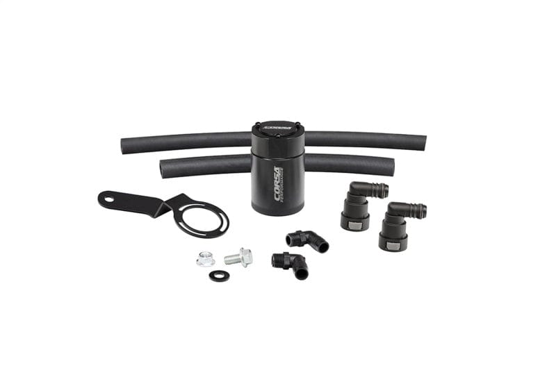 CORSA Performance CORCC0014 Corsa Performance 2015-2017 Ford Mustang 3 oz. Aluminum Oil Catch Can W/ Mounting Bracket