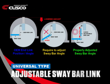 Load image into Gallery viewer, Cusco CUS00B 318 A30 Cusco Universal Adjustable Front Sway Bar End Link Set(305mm-335mm)
