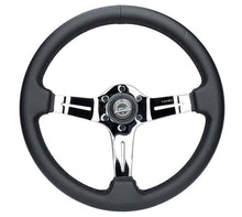 Load image into Gallery viewer, NRG Light Weight Gaming Steering Wheel - Splitz Chrome Silver Spokes Perforated Leather | ST-010CH-PR
