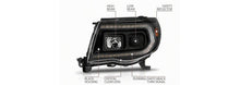 Load image into Gallery viewer, Raxiom 05-11 Toyota Tacoma Axial Series Switchback Projector Headlights- Black Housing- Clear Lens | TT23361
