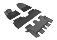 3D MAXpider 2016-2020 Kia Sorento 7-Seat Kagu 1st & 2nd & 3rd Row Floormats - Black | L1KA03001509