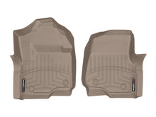 Load image into Gallery viewer, WeatherTech 2017 Ford Super Duty (Super Cab / Crew Cab) Front FloorLiners - Tan | 4510121
