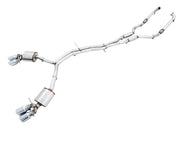 AWE Touring Edition Exhaust for Audi B9 S5 Coupe - Chrome Silver 102mm Tips | 3015-42088