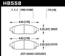 Load image into Gallery viewer, Hawk 06-10 Jeep Commander / 05-10 Grand Cherokee Front LTS Street Brake Pads Brake Pads - OE Hawk Performance   
