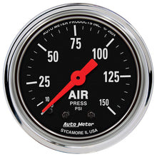 Load image into Gallery viewer, AutoMeter Gauge Air Pressure 2-1/16in. 150 PSI Mechanical Traditional Chrome | 2420

