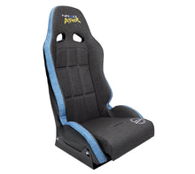 Load image into Gallery viewer, NRG Defender Water Resistant Steel Frame Suspension Seats Black w/ Blue Trim &amp; Defender logo | DF-100GY-S
