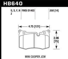 Load image into Gallery viewer, Hawk 09-10 Mini Cooper HP+ Autocross Front Brake Pads Brake Pads - Performance Hawk Performance   
