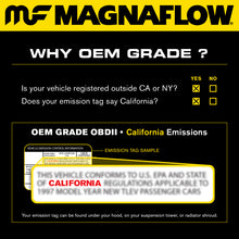 Load image into Gallery viewer, MagnaFlow Conv Univ 2.25in Inlet/Outlet Center/Center Round 11in Body L x 5.125in W x 15in Overall L
