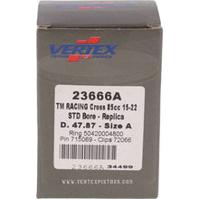 Load image into Gallery viewer, Vertex Piston 08-14 TM MX 85 85cc Cast Replica Piston Kit Uncategorized Vertex Pistons   

