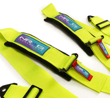 Load image into Gallery viewer, NRG SFI 16.1 5Pt 3 Inch Seat Belt Harness with Pads / Cam Lock - Neon Green | SBH-B6PCNG
