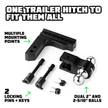 Load image into Gallery viewer, Rhino USA 6In Heavy Duty Drop Hitch - 2In (Black) Hitch Racks Rhino USA

