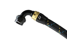 Load image into Gallery viewer, GReddy AN08 90 DEGREE HOSE END SWIVEL BLACK/GOLD ANODIZED | 12800890
