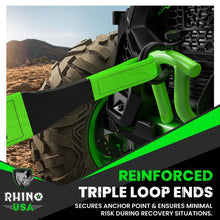 Load image into Gallery viewer, Rhino USA Recovery Tree Saver Strap 3Inx8Ft (Black) Tow Straps Rhino USA

