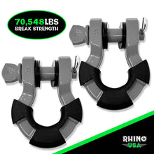 Load image into Gallery viewer, Rhino USA Shackle Kits Rhino USA 8T Super Shackle 2-Pack (Gray)
