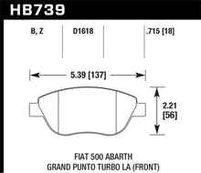 Load image into Gallery viewer, Hawk 2013 Fiat 500 Abarth Front HPS 5.0 Street Brake Pads Brake Pads - Performance Hawk Performance   

