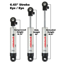 Load image into Gallery viewer, Ridetech Shocks and Struts Ridetech HQ Series Shock Absorber Single Adjustable 6.65in Stroke Eye/Eye Mounting 12.15in x 18.8in
