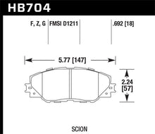 Load image into Gallery viewer, Hawk 09-10 Pontiac Vibe 2.4L / 11-12 Scion tC HPS Front Street Brake Pads Brake Pads - Performance Hawk Performance   
