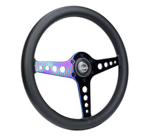 Load image into Gallery viewer, NRG Light Weight Gaming Steering Wheel - Driftz 350mm 3 NeoChrome Spokes Perforated Leather | ST-034MC-PR
