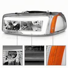 Load image into Gallery viewer, Raxiom 99-06 Chevrolet Sierra 1500 Axial Series LED DRL Headlights- Chrome Housing- Clear Lens | S523543
