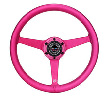 Load image into Gallery viewer, NRG Aluminum Steering Wheel 330mm - Heritage Solid Spoke - Ergonomic Grip - Anadized Pink | RST-071-PK
