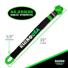 Load image into Gallery viewer, Rhino USA Synthetic Soft Shackle Green Shackle Kits Rhino USA
