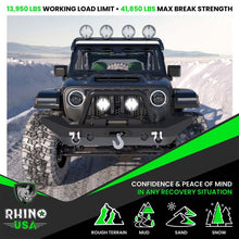 Load image into Gallery viewer, Rhino USA 3/4In D-Ring Shackle Set (2-Pack)(Gray) Shackle Kits Rhino USA
