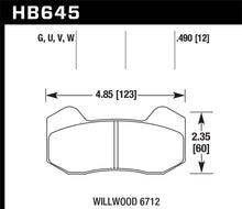 Load image into Gallery viewer, Hawk Wilwood Type 6712 DTC-60 Brake Pads Brake Pads - Racing Hawk Performance   

