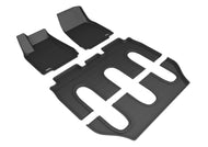 3D MAXpider 2016-2017 Tesla Model X Non-Folding 7-Seats Kagu 1st & 2nd & 3rd Row Floormats - Black | L1TL00201509