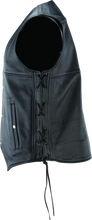 Load image into Gallery viewer, River Road Old Skool Leather Vest Black - Large Misc Powersports River Road   
