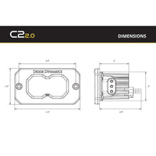 Load image into Gallery viewer, Diode Dynamics Light Accessories and Wiring Diode Dynamics C2R White Flood Flush Mount LED Pod (Single)
