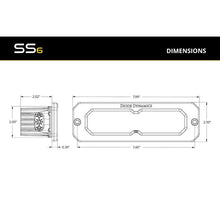 Load image into Gallery viewer, Diode Dynamics Light Bars &amp; Cubes Diode Dynamics SS6 Max Yellow Combo Flush ABL (single) 3000K
