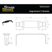 Load image into Gallery viewer, Diode Dynamics Light Bars &amp; Cubes Diode Dynamics Stage Series 6 In U Bracket (Single)
