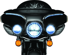 Load image into Gallery viewer, Kuryakyn LED Front Turn Signal Conversion Flat Style Insert Amber Lens Kuryakyn
