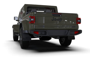 Rally Armor 19-23 Jeep JT Gladiator Mojave/Rubicon Black Mud Flap w/ Metallic Black Logo Mud Flaps Rally Armor   