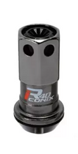 Load image into Gallery viewer, Project Kics R40 Iconix 12x1.50 Black Lug Nut (Black Seat) - 1pc
